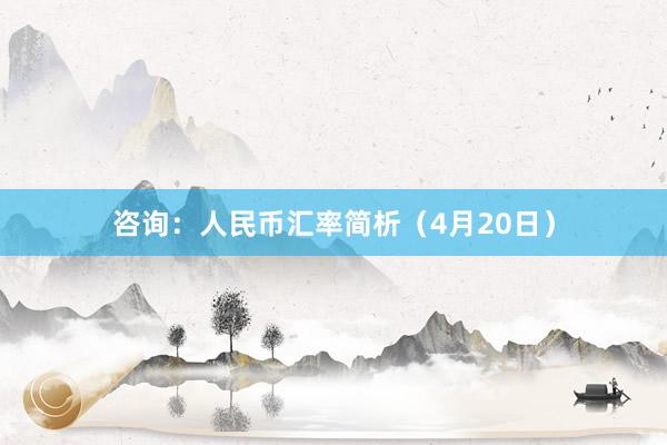 咨询：人民币汇率简析（4月20日）