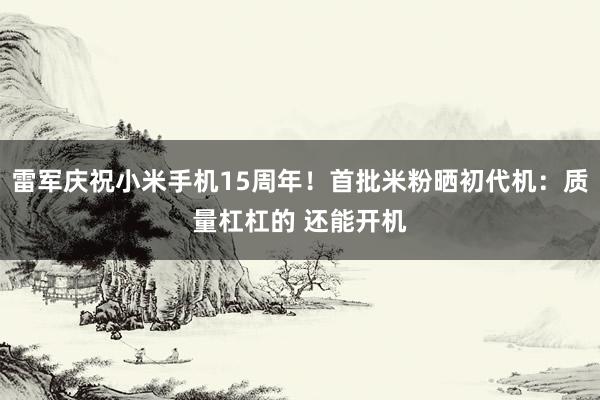 雷军庆祝小米手机15周年！首批米粉晒初代机：质量杠杠的 还能开机