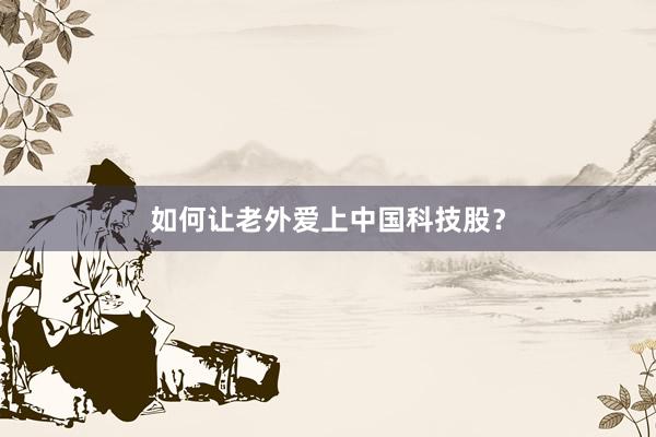 如何让老外爱上中国科技股？