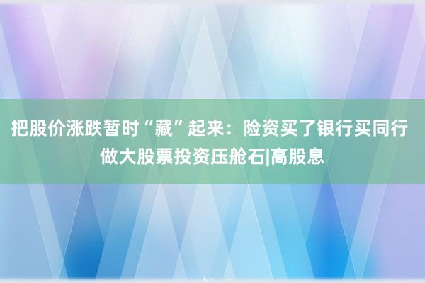 把股价涨跌暂时“藏”起来：险资买了银行买同行 做大股票投资压舱石|高股息