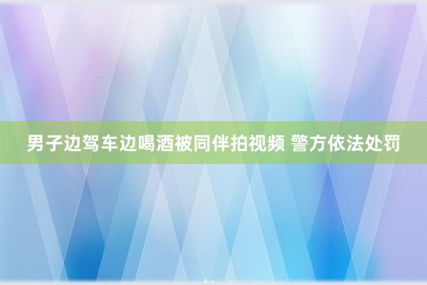 男子边驾车边喝酒被同伴拍视频 警方依法处罚