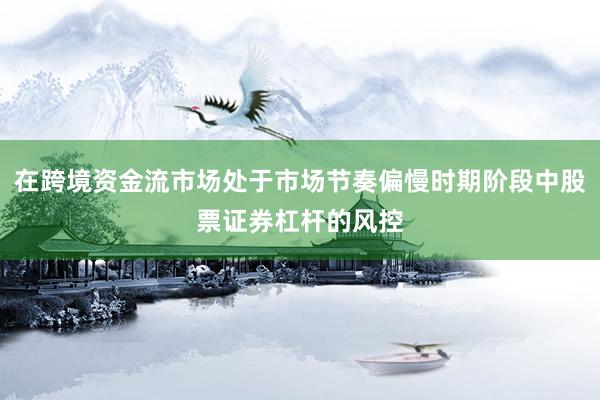 在跨境资金流市场处于市场节奏偏慢时期阶段中股票证券杠杆的风控