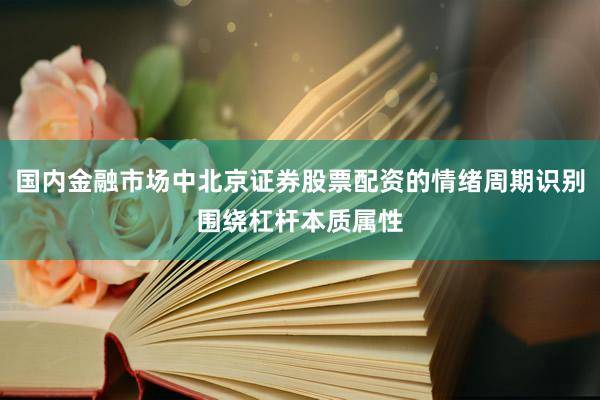 国内金融市场中北京证券股票配资的情绪周期识别围绕杠杆本质属性