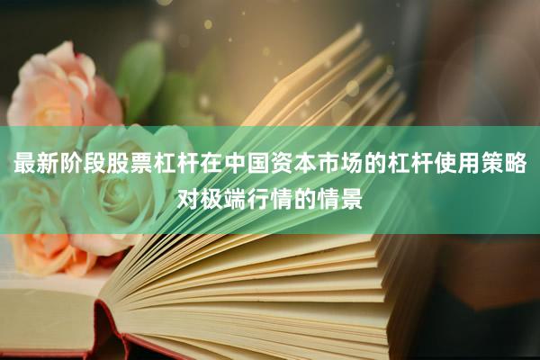 最新阶段股票杠杆在中国资本市场的杠杆使用策略对极端行情的情景