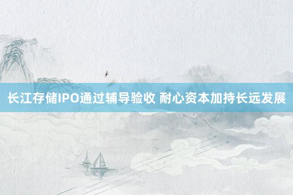 长江存储IPO通过辅导验收 耐心资本加持长远发展