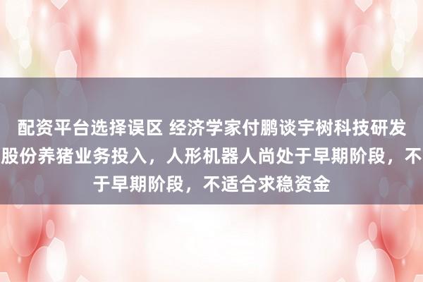 配资平台选择误区 经济学家付鹏谈宇树科技研发费用不及牧原股份养猪业务投入，人形机器人尚处于早期阶段，不适合求稳资金