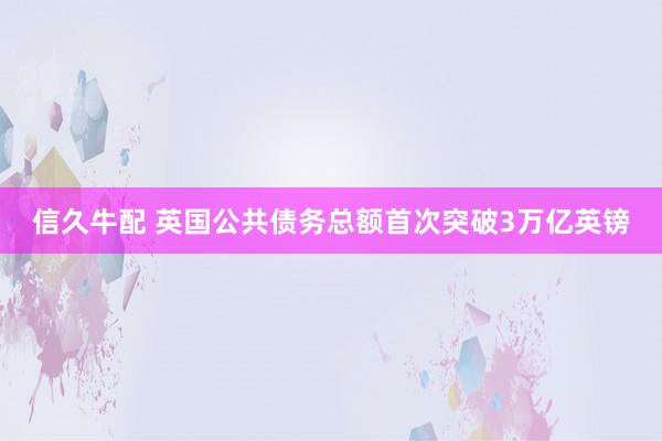 信久牛配 英国公共债务总额首次突破3万亿英镑